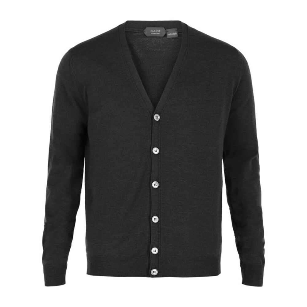 Slowear Zanone Slim Fit Cardigan Grey Mens